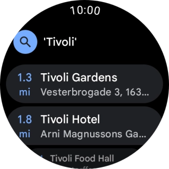 Press the required destination. Press the required destination.