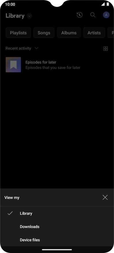 Press the required category and go to the required audio file.