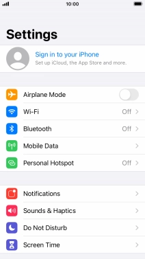Press Sign in to your iPhone.