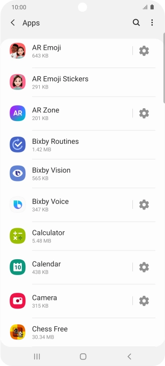 Press the required app.
