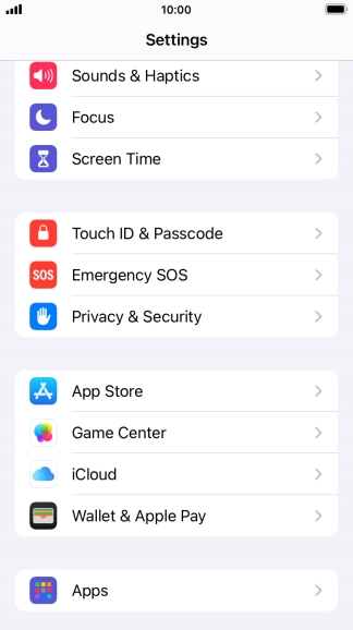 Press Touch ID & Passcode.