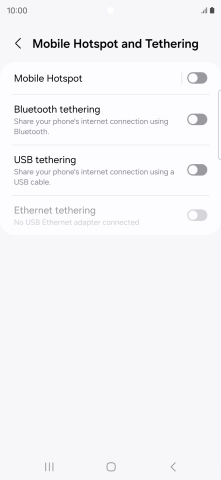 Press Mobile Hotspot.