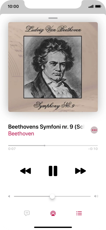 Press arrow right to go to the next audio file.