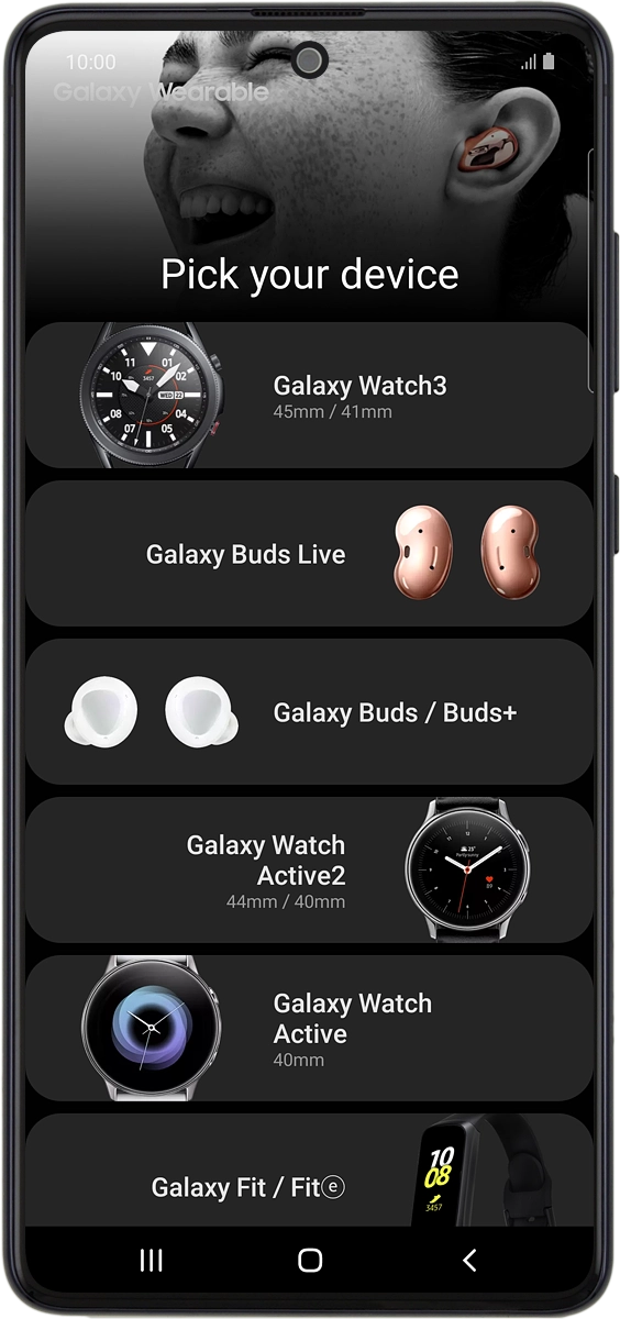On your phone: Press Galaxy Watch3.