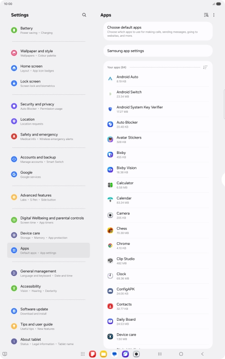 Press the required app. Press the required app.