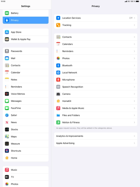 Press Location Services. Press Location Services.