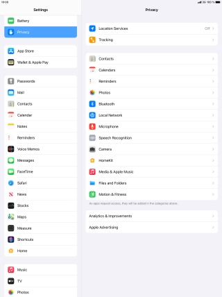Press Location Services. Press Location Services.