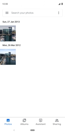 Press Albums and go to the required folder.