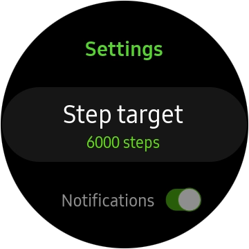 Press Step target. Press Step target.