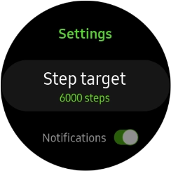 Press Step target. Press Step target.