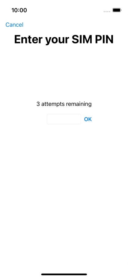 If your SIM is locked, key in your PIN and press OK.