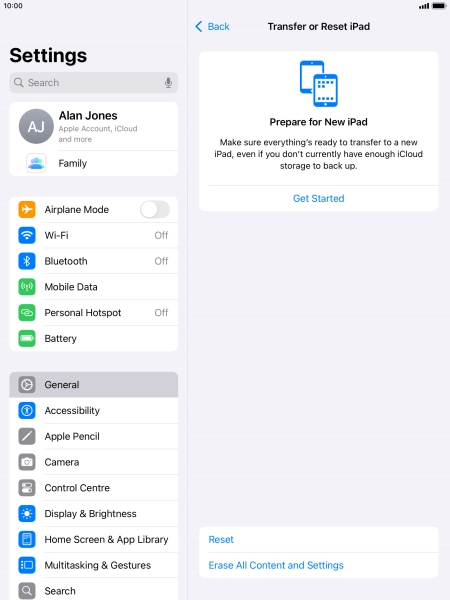 Press Reset. Press Reset.