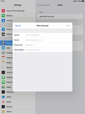 Press Name and key in the required sender name. Press Name and key in the required sender name.