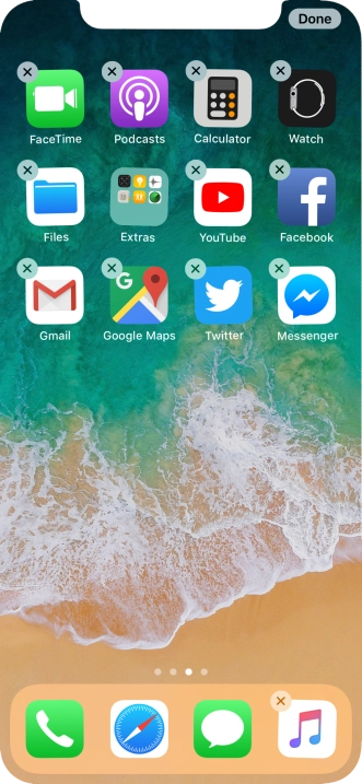 Press the delete icon.