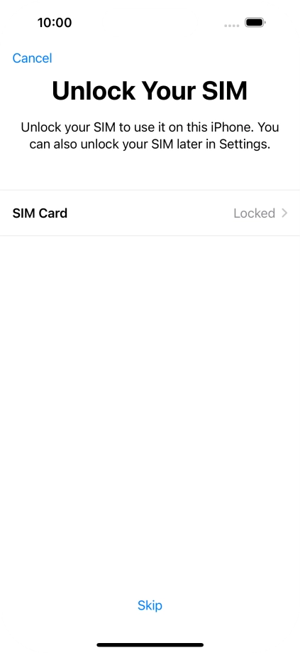 Press SIM Card.