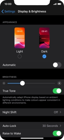 Press the indicator next to 