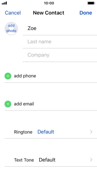 Press Last name and key in the last name.