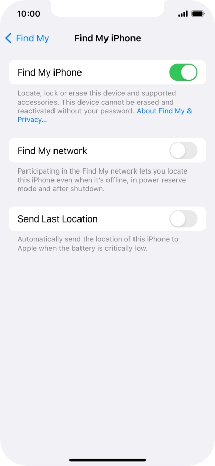 Press the indicator next to 