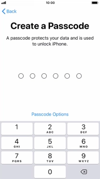 Press Passcode Options.