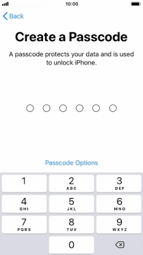 Press Passcode Options.