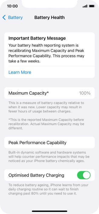Press the indicator next to 