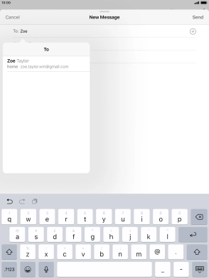Press the required contact.