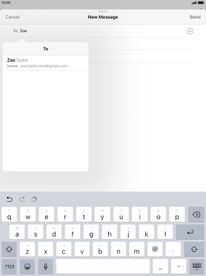 Press the required contact.
