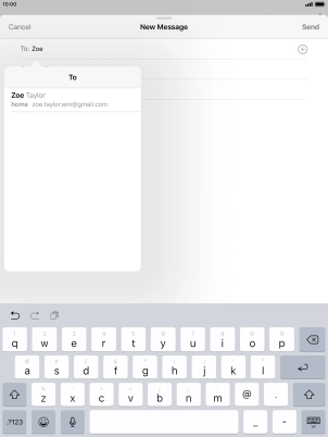 Press the required contact. Press the required contact.