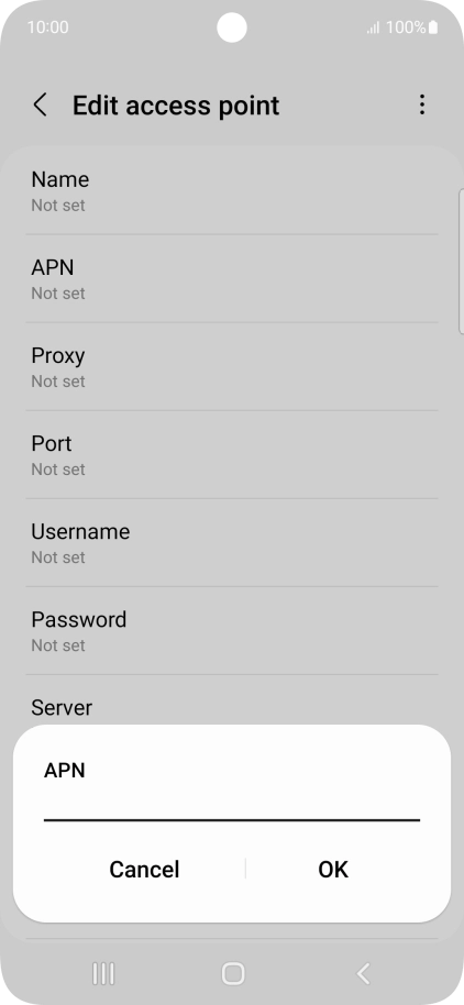 Key in live.vodafone.com and press OK.