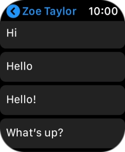 Press the required quick reply.