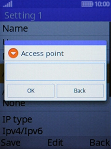 Key in live.vodafone.com and press the Left selection key.