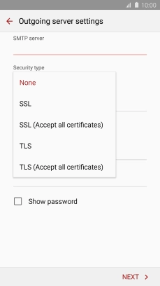 Press None to turn off the function.