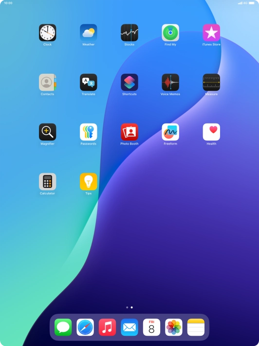 Press and hold anywhere on the home screen.