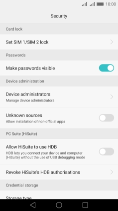Press Set SIM 1/SIM 2 lock.