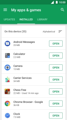 Press the required app.