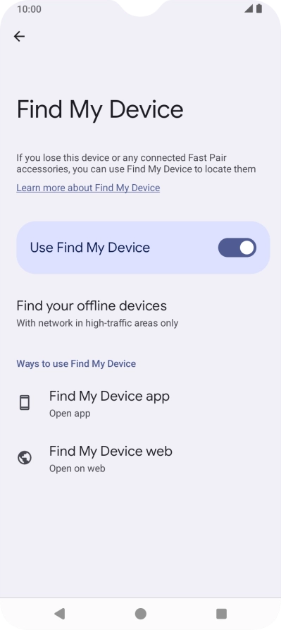 Press the Home key to return to the home screen.