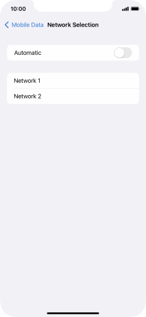 If you turn off the function, press the required network.