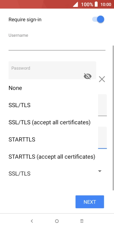Press None to turn off the function.