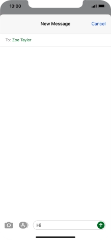 Press the send icon.