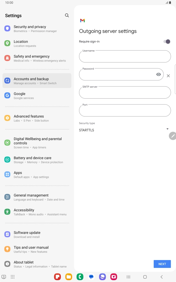 Press the indicator next to 