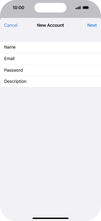 Press Description and key in the required name.