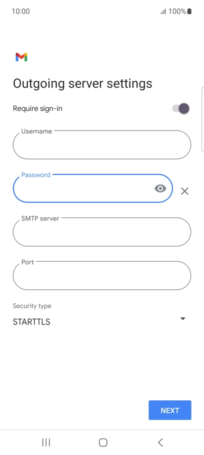 Press the field below 