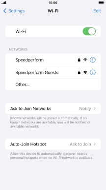 Press the required Wi-Fi network and key in the password for the Wi-Fi network.
