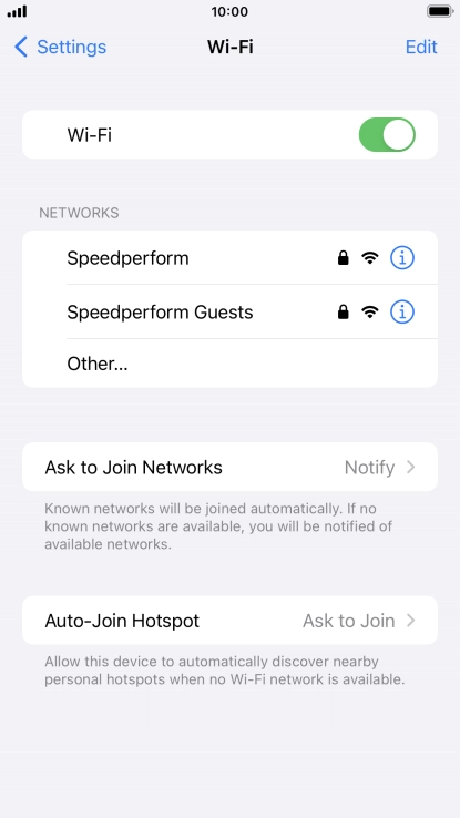 Press the required Wi-Fi network and key in the password for the Wi-Fi network.
