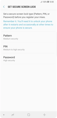 Press the required phone lock code and follow the instructions on the screen to create an additional phone lock code.