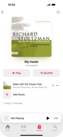 Go to the required category or playlist and press the required audio file.