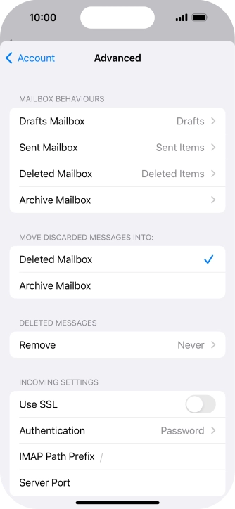 Press the indicator next to 