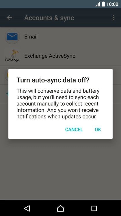 If you turn off the function, press OK.