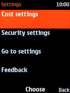 Select Security settings.
