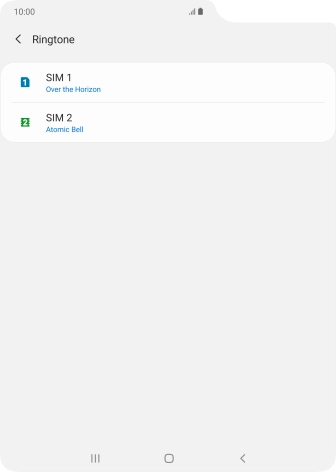 Press the name of the SIM.
